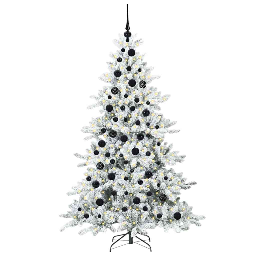 Künstlicher klappbarer Weihnachtsbaum Weiß 180 cm PVC und Stahl