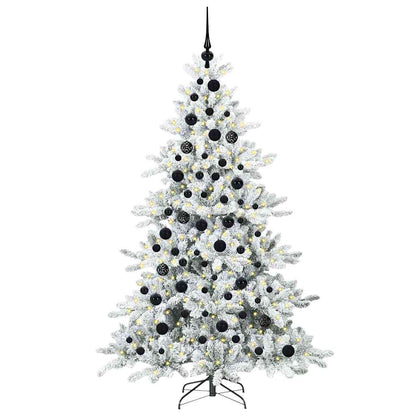 Künstlicher klappbarer Weihnachtsbaum Weiß 180 cm PVC und Stahl