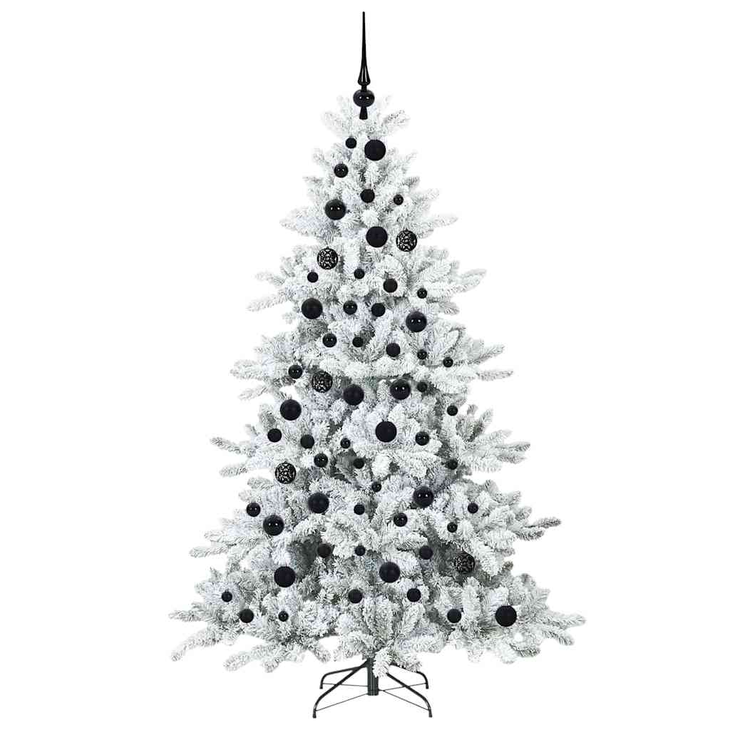 Künstlicher klappbarer Weihnachtsbaum Weiß 180 cm PVC und Stahl