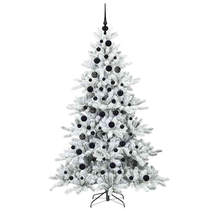 Künstlicher klappbarer Weihnachtsbaum Weiß 180 cm PVC und Stahl