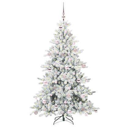 Künstlicher klappbarer Weihnachtsbaum Weiß 180 cm PVC und Stahl