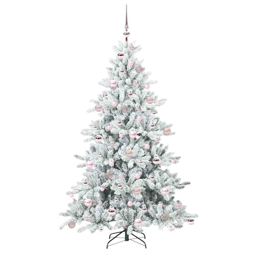 Künstlicher klappbarer Weihnachtsbaum Weiß 180 cm PVC und Stahl