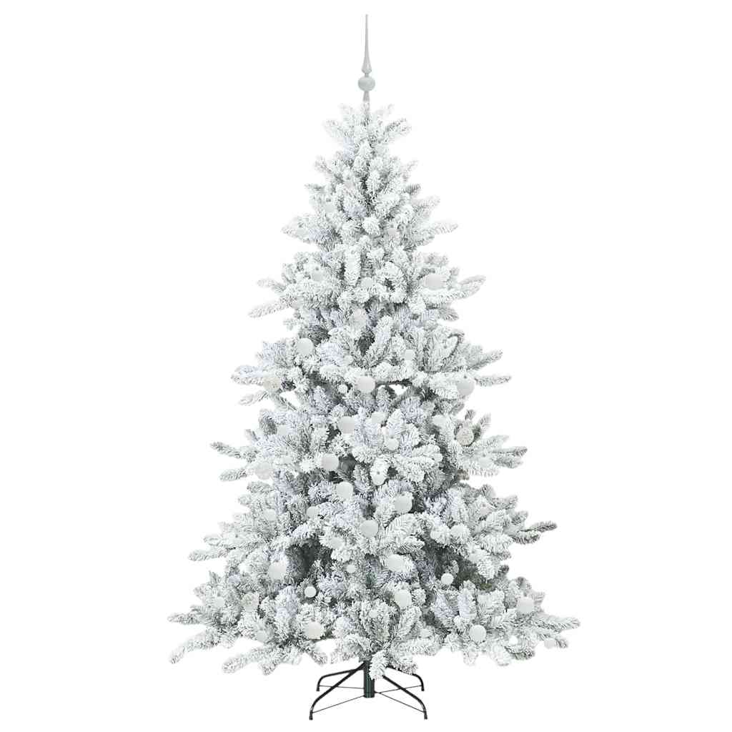 Künstlicher klappbarer Weihnachtsbaum Weiß 180 cm PVC und Stahl