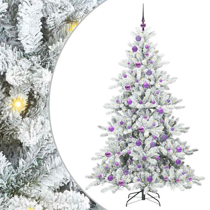 Künstlicher klappbarer Weihnachtsbaum Weiß 180 cm PVC und Stahl