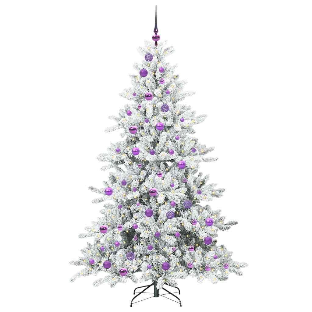 Künstlicher klappbarer Weihnachtsbaum Weiß 180 cm PVC und Stahl