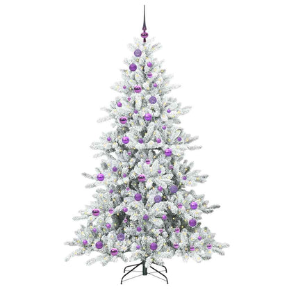 Künstlicher klappbarer Weihnachtsbaum Weiß 180 cm PVC und Stahl