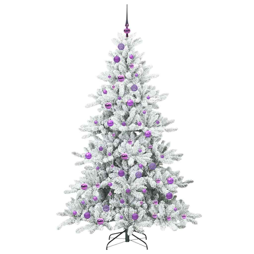 Künstlicher klappbarer Weihnachtsbaum Weiß 180 cm PVC und Stahl