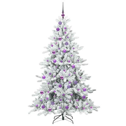 Künstlicher klappbarer Weihnachtsbaum Weiß 180 cm PVC und Stahl