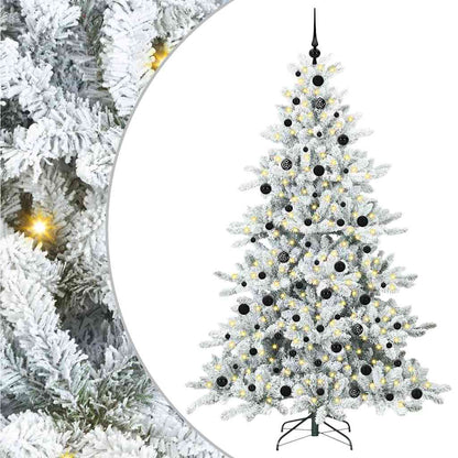Künstlicher klappbarer Weihnachtsbaum Weiß 210 cm PVC und Stahl