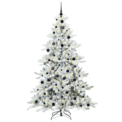 Künstlicher klappbarer Weihnachtsbaum Weiß 210 cm PVC und Stahl