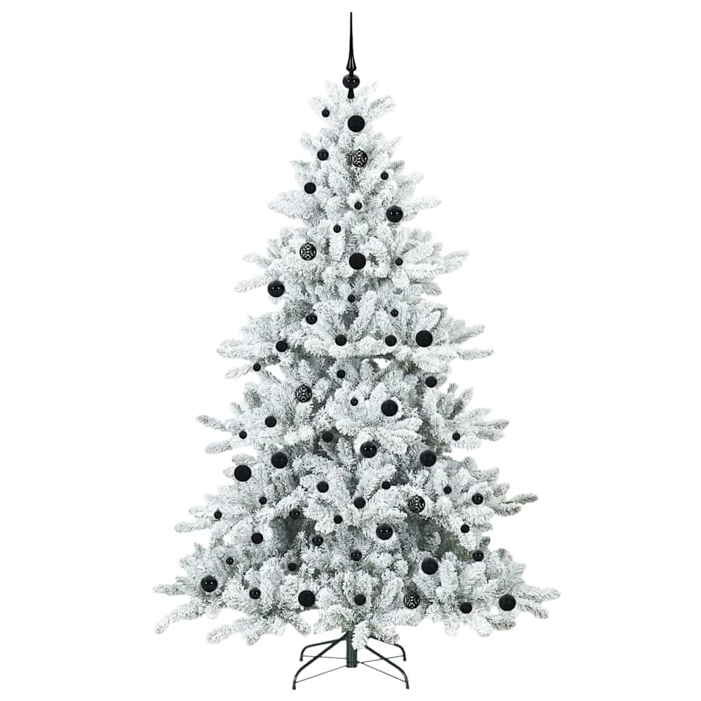 Künstlicher klappbarer Weihnachtsbaum Weiß 210 cm PVC und Stahl
