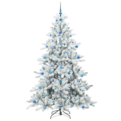 Künstlicher klappbarer Weihnachtsbaum Weiß 210 cm PVC und Stahl