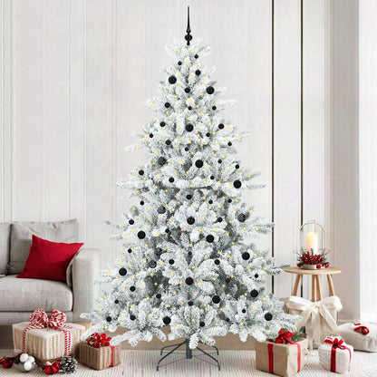 Künstlicher klappbarer Weihnachtsbaum Weiß 240 cm PVC und Stahl