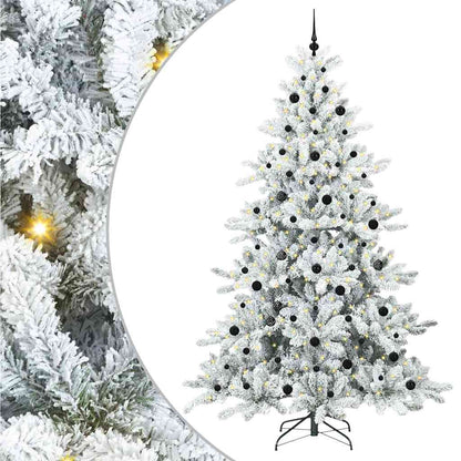 Künstlicher klappbarer Weihnachtsbaum Weiß 240 cm PVC und Stahl