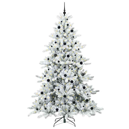 Künstlicher klappbarer Weihnachtsbaum Weiß 240 cm PVC und Stahl