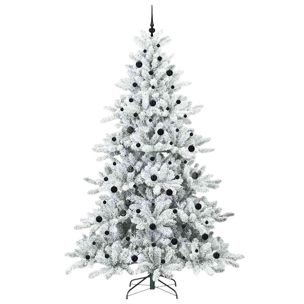 Künstlicher klappbarer Weihnachtsbaum Weiß 240 cm PVC und Stahl