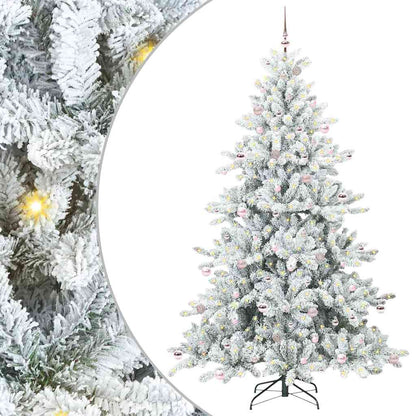Künstlicher klappbarer Weihnachtsbaum Weiß 240 cm PVC und Stahl