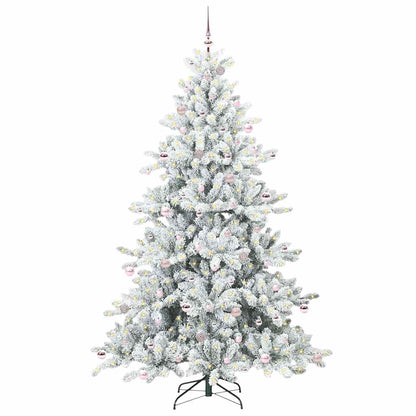 Künstlicher klappbarer Weihnachtsbaum Weiß 240 cm PVC und Stahl