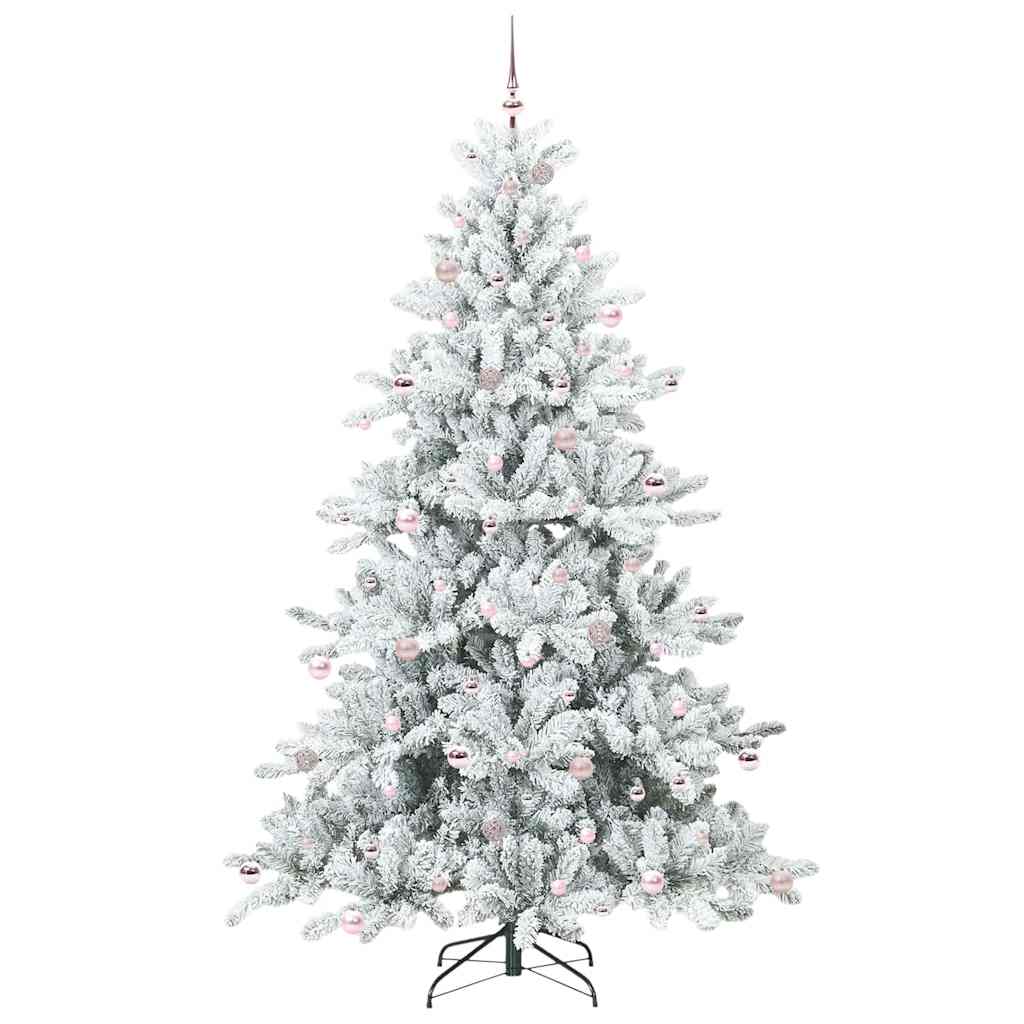 Künstlicher klappbarer Weihnachtsbaum Weiß 240 cm PVC und Stahl