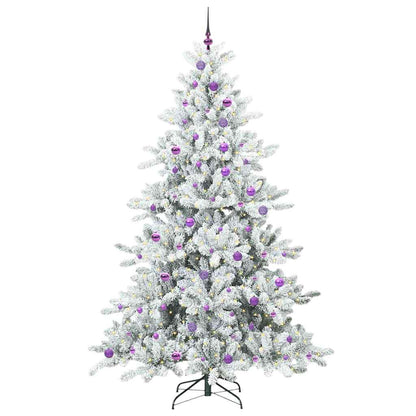 Künstlicher klappbarer Weihnachtsbaum Weiß 240 cm PVC und Stahl