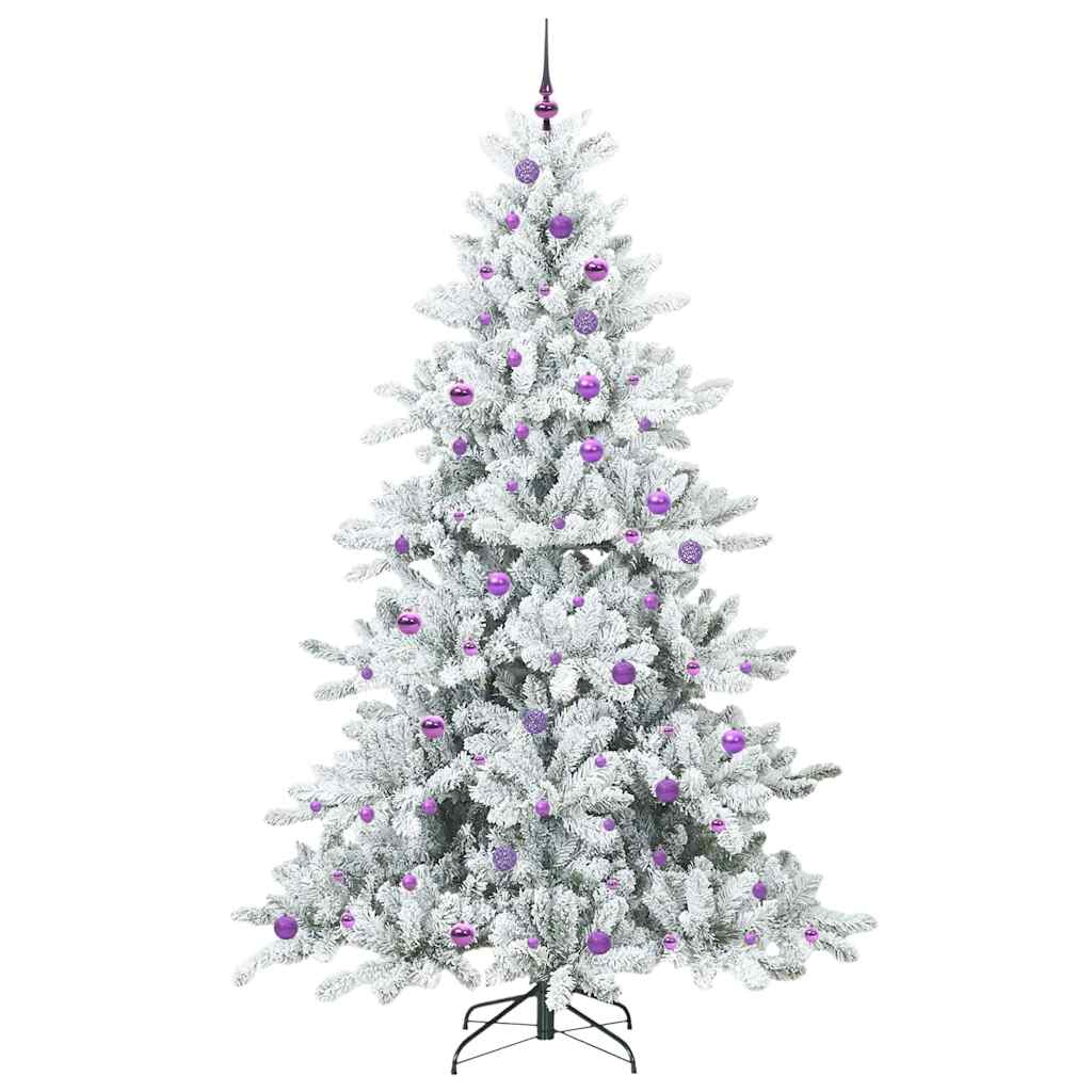Künstlicher klappbarer Weihnachtsbaum Weiß 240 cm PVC und Stahl