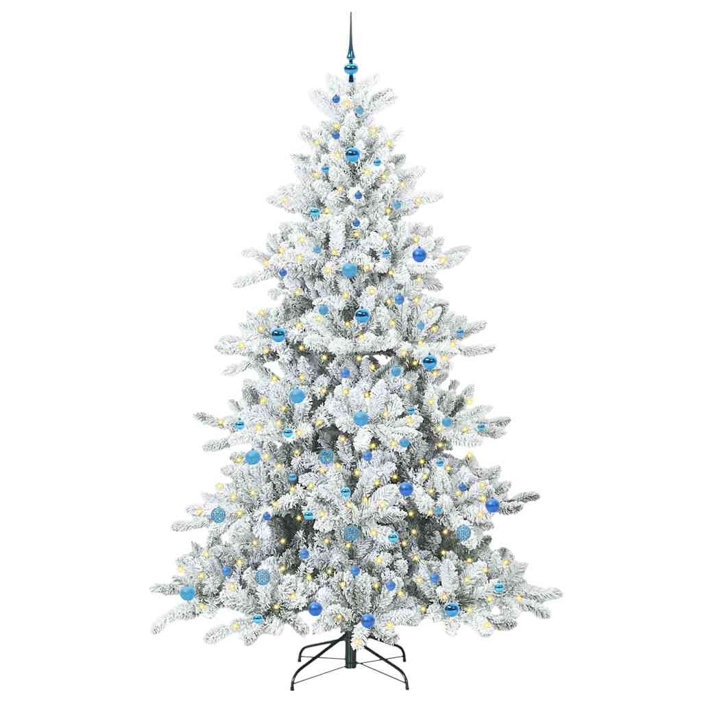 Künstlicher klappbarer Weihnachtsbaum Weiß 240 cm PVC und Stahl