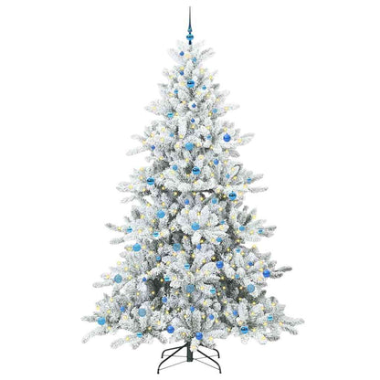 Künstlicher klappbarer Weihnachtsbaum Weiß 240 cm PVC und Stahl