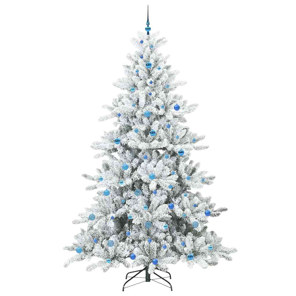 Künstlicher klappbarer Weihnachtsbaum Weiß 240 cm PVC und Stahl