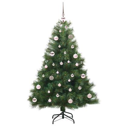 Künstlicher Weihnachtsbaum mit 150 LEDs Grün 150 cm PE und PVC