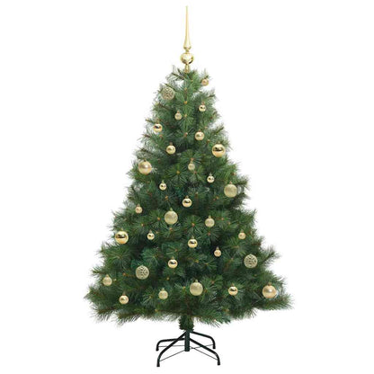 Künstlicher Weihnachtsbaum mit 150 LEDs Grün 150 cm PE und PVC