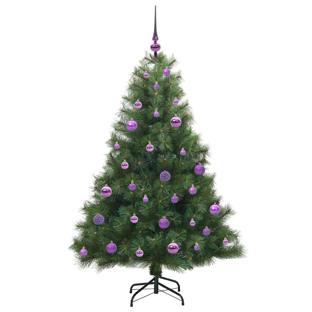 Künstlicher Weihnachtsbaum mit 150 LEDs Grün 150 cm PE und PVC
