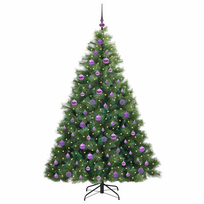 Künstlicher Weihnachtsbaum mit 300 LEDs Grün 180 cm PE und PVC
