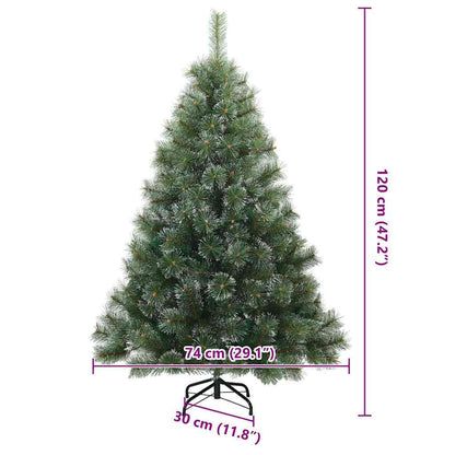 Künstlicher Weihnachtsbaum mit 150 LEDs Grün 120 cm PE und PVC