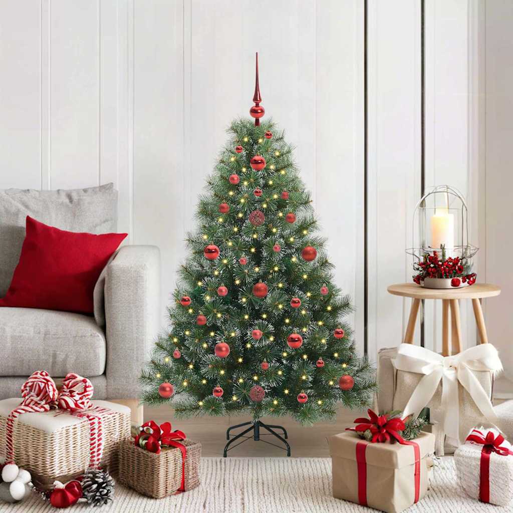 Künstlicher Weihnachtsbaum mit 150 LEDs Grün 120 cm PE und PVC