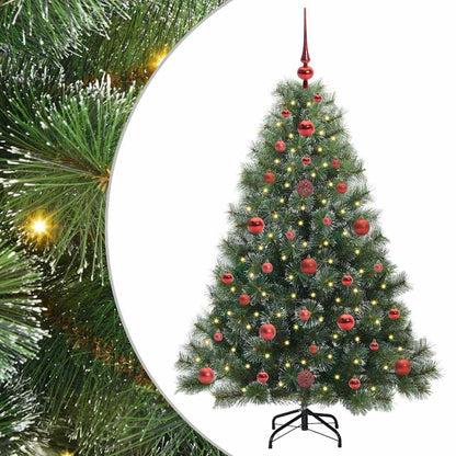 Künstlicher Weihnachtsbaum mit 150 LEDs Grün 120 cm PE und PVC