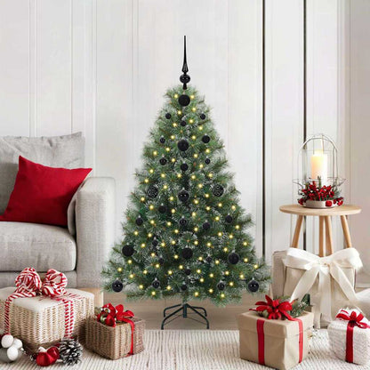 Künstlicher Weihnachtsbaum mit 150 LEDs Grün 120 cm PE und PVC