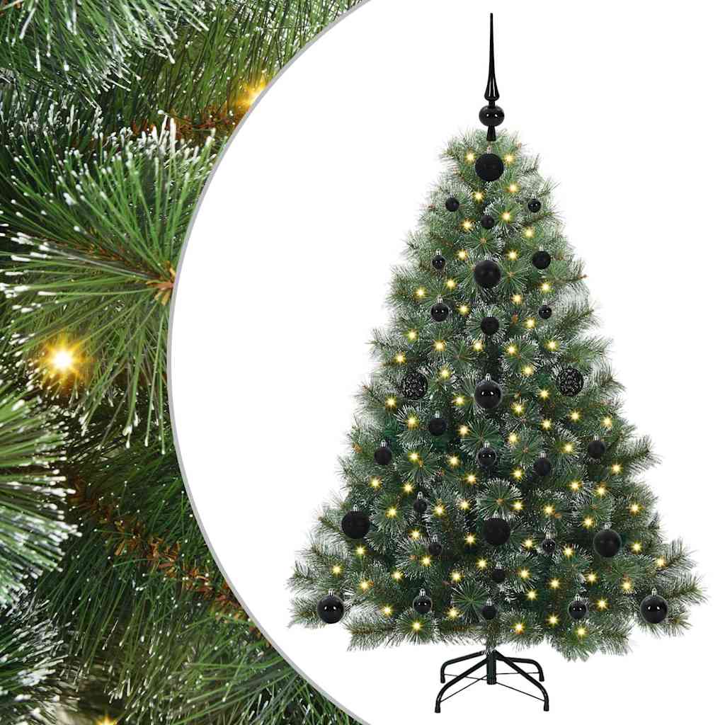 Künstlicher Weihnachtsbaum mit 150 LEDs Grün 120 cm PE und PVC