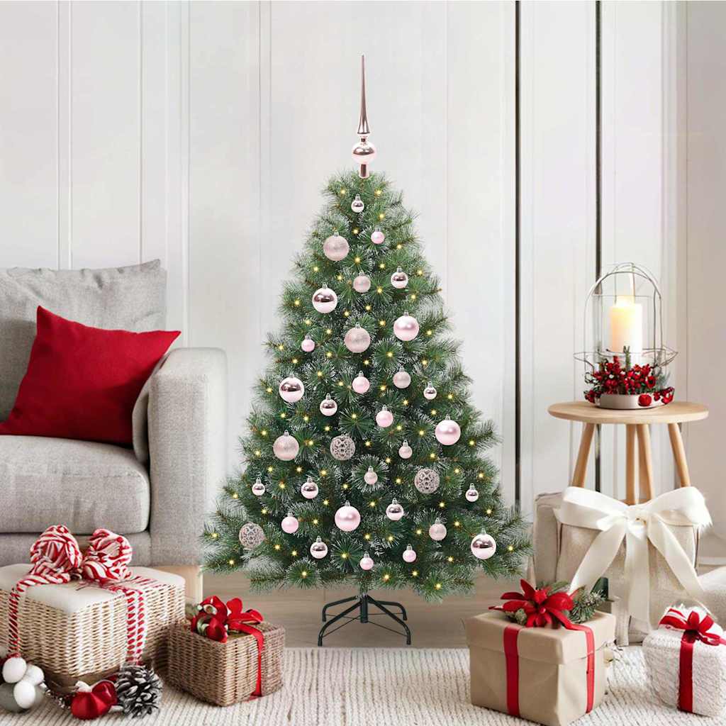 Künstlicher Weihnachtsbaum mit 150 LEDs Grün 120 cm PE und PVC