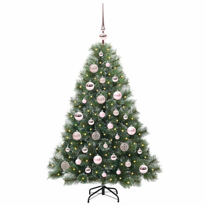 Künstlicher Weihnachtsbaum mit 150 LEDs Grün 120 cm PE und PVC
