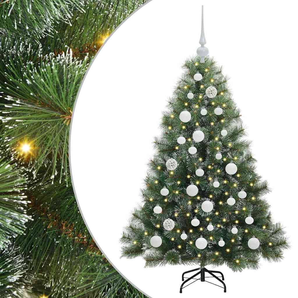 Künstlicher Weihnachtsbaum mit 150 LEDs Grün 120 cm PE und PVC