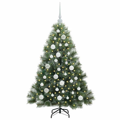 Künstlicher Weihnachtsbaum mit 150 LEDs Grün 120 cm PE und PVC