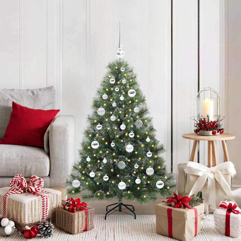 Künstlicher Weihnachtsbaum mit 150 LEDs Grün 120 cm PE und PVC