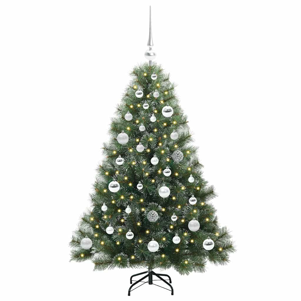 Künstlicher Weihnachtsbaum mit 150 LEDs Grün 120 cm PE und PVC