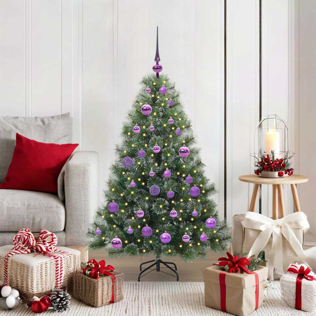Künstlicher Weihnachtsbaum mit 150 LEDs Grün 120 cm PE und PVC