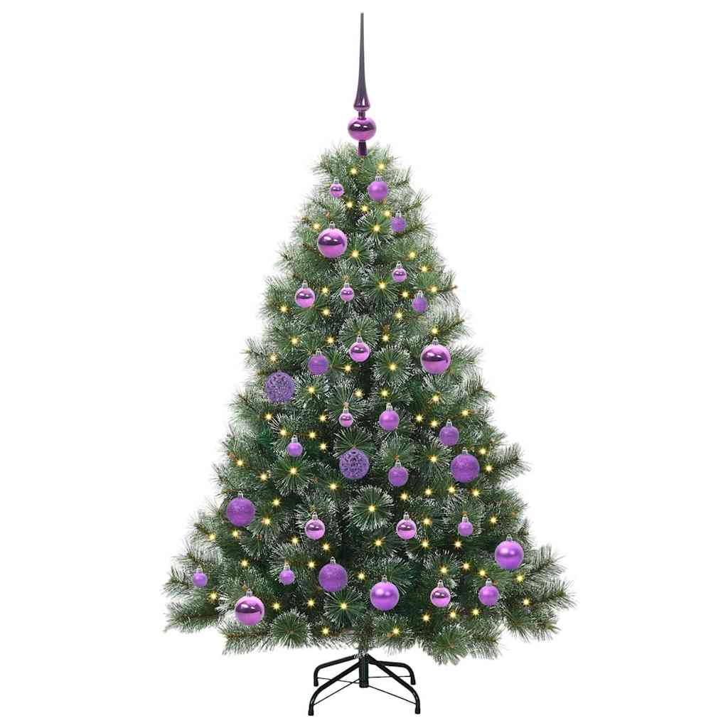 Künstlicher Weihnachtsbaum mit 150 LEDs Grün 120 cm PE und PVC