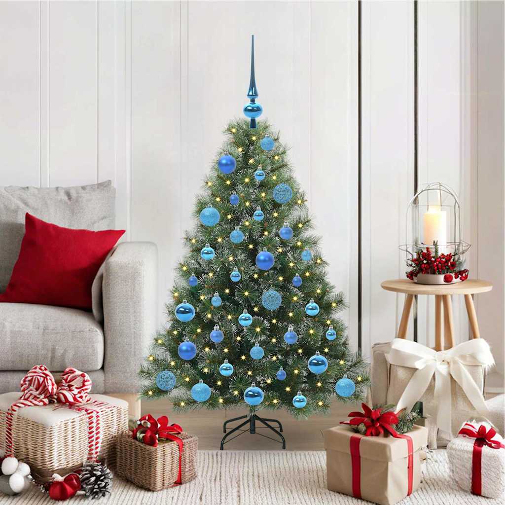 Künstlicher Weihnachtsbaum mit 150 LEDs Grün 120 cm PE und PVC