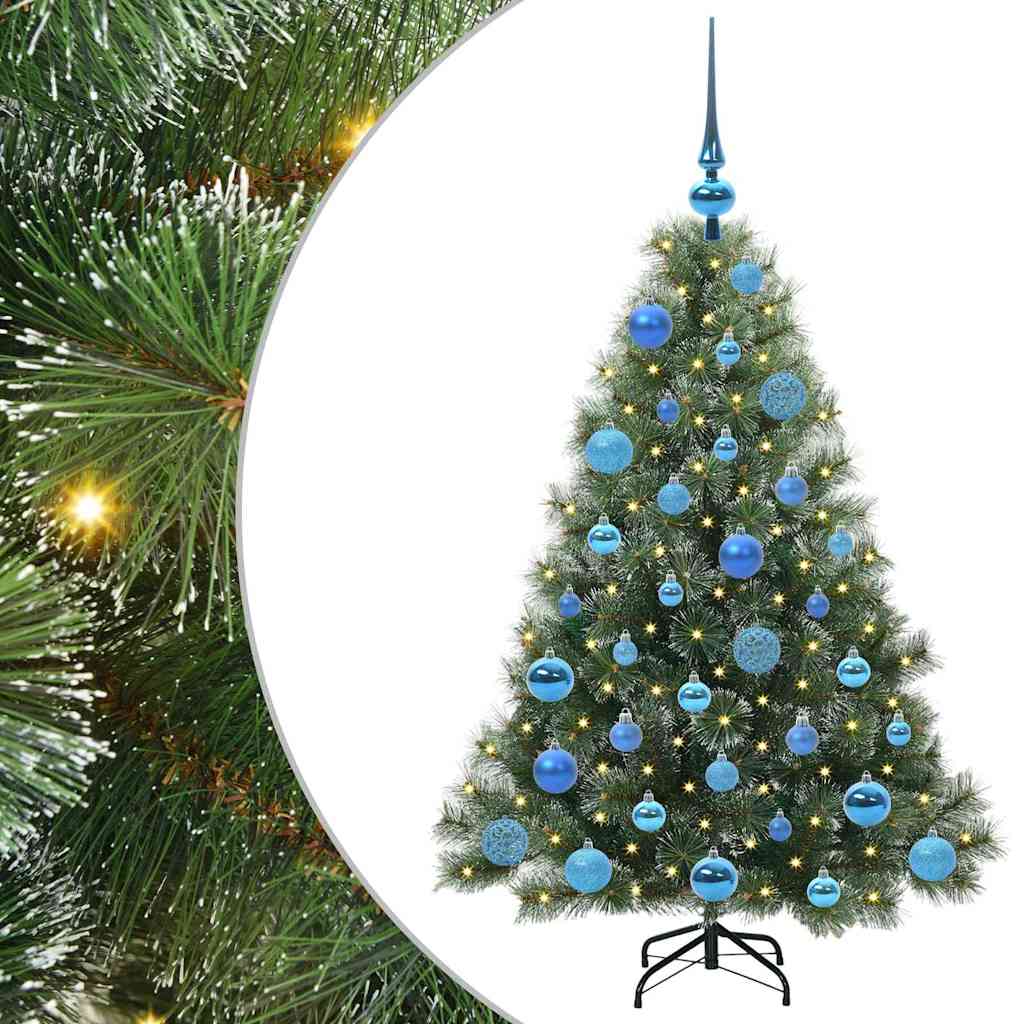 Künstlicher Weihnachtsbaum mit 150 LEDs Grün 120 cm PE und PVC