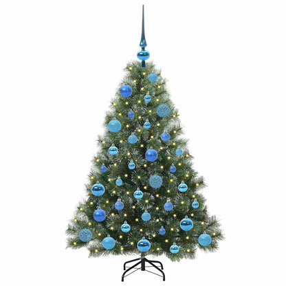 Künstlicher Weihnachtsbaum mit 150 LEDs Grün 120 cm PE und PVC