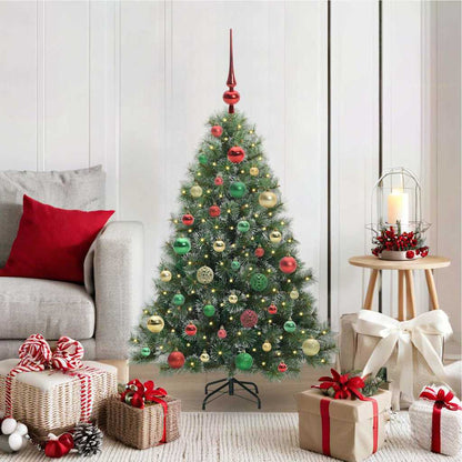 Künstlicher Weihnachtsbaum mit 150 LEDs Grün 120 cm PE und PVC