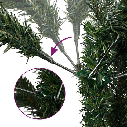 Künstlicher Weihnachtsbaum mit 150 LEDs Grün 120 cm PE und PVC